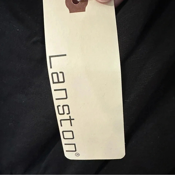 Lanston Women’s Black Sleeveless Side Slit Drape Tie Back Maxi Dress Size XS NWT - Picture 7 of 9